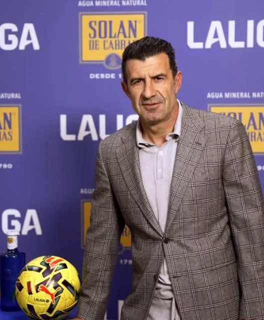 Luis Figo at a Solán de Cabras x LaLiga event